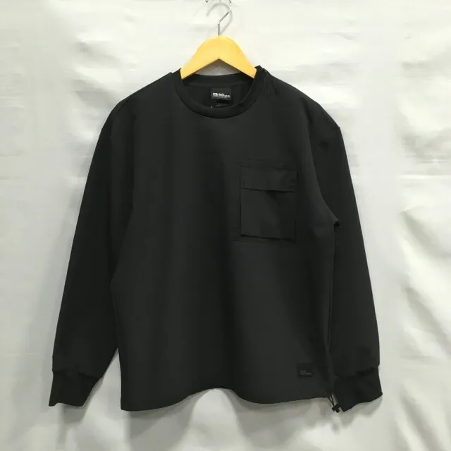【送料無料】Jack Wolfskin / ジャックウルフスキン ASIA WANDERMOOD プルオーバー 5031921-6000-802 長袖Tシャツ 撥水 防風 アウトドア メンズ ブラック size:S【中古】【006】
