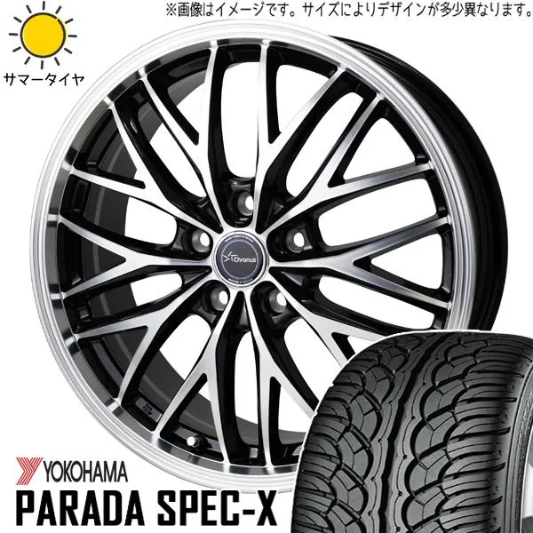 ハリアー ヴァンガード 235/55R18 ホイールセット | ヨコハマ パラダ PA02 \u0026 CH113 18インチ 5穴114.3