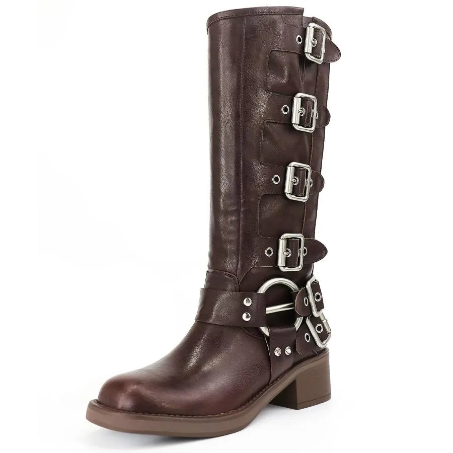 【並行輸入品】vimitty Women's Cowgirl Knight Boots Western Knee High Boots Rid