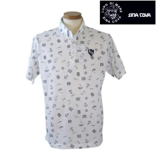 【春夏SALE】シナコバ ウティリタ/SINA COVA 夏物 半袖ポロシャツ メンズ Lサイズ 010-白
