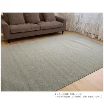 PW-3000 ループパイルカーペット 防ダニ・抗菌・防炎・床暖対応 Green グリーン 江戸間8帖 352×352