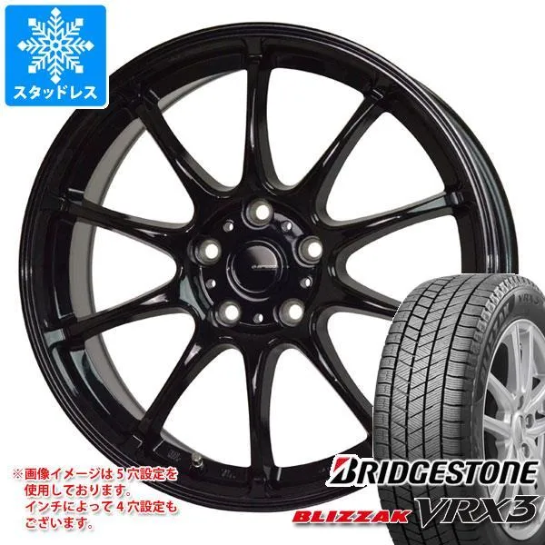 スタッドレスタイヤ ブリヂストン ブリザック VRX3 215/45R18 89Q ジースピード G-07 7.5-18