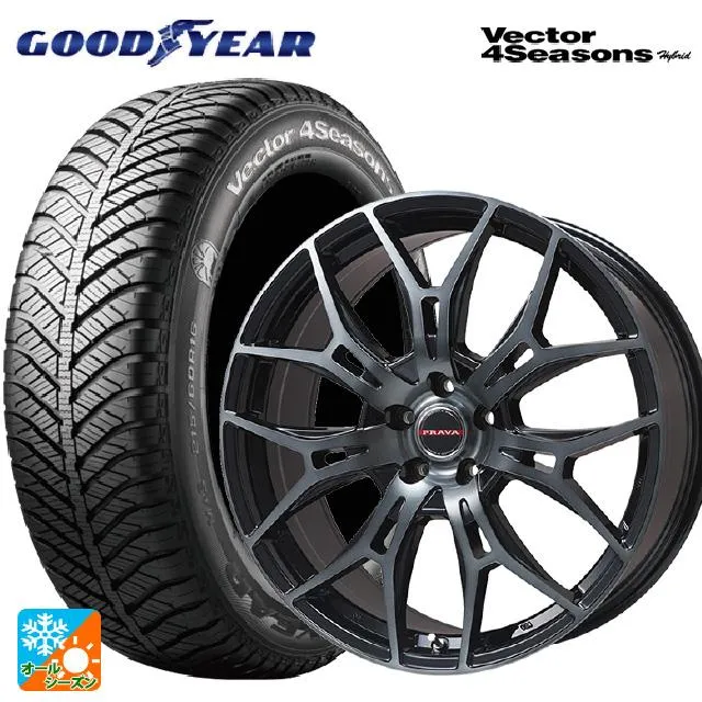 送料無料 オールシーズンタイヤホイールセット 215/50R17 95H XL グッドイヤー ベクターフォーシーズンズ ハイブリッド ビックウェイ レ