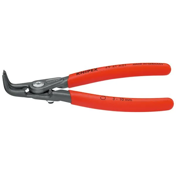 【クーポン配布中】KNIPEX（クニペックス）4941-A01 軸用精密スナップリングプライヤー 曲