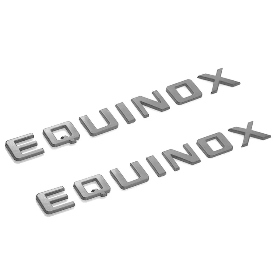 【並行輸入品】Equinox ネームプレートレターエンブレム 3Dバッジ 交換用 Equinox (グロスブラック) 2個。 2x Equino