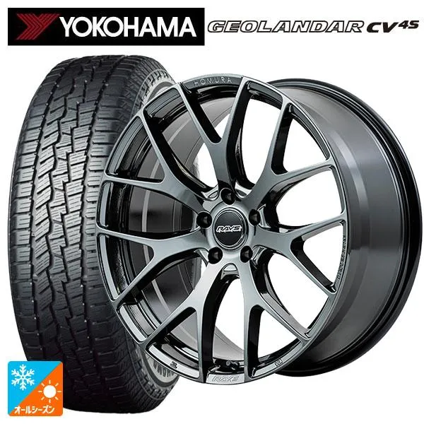 送料無料 オールシーズンタイヤホイールセット 225/55R19 99V ヨコハマ ジオランダー CV 4S G061 正規品 レイズ ホムラ 2X7
