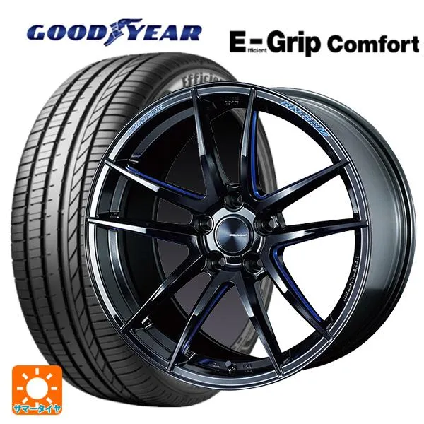 送料無料 サマータイヤホイールセット 225/35R19 88W XL グッドイヤー エフィシェントグリップ コンフォート ウェッズ ウェッズスポーツ