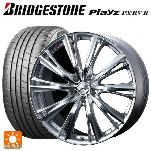 送料無料 サマータイヤホイール 4本セット 225/45R19 96W XL ブリヂストン プレイズ PX-RV2 正規品 ウェッズ レオニス WX