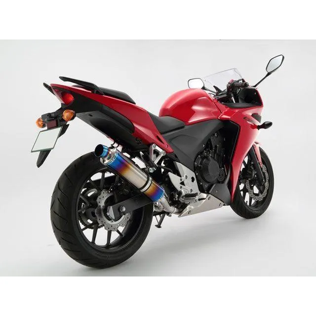 BMS CBR400R/CB400F/400X R-EVO スリップオン JMCA サイレンサー ヒートチタン BMS RACING FACTORY