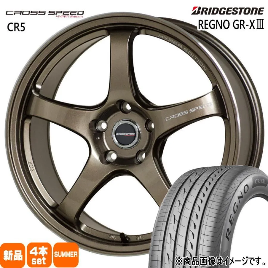 225/40R18 92W XL ブリヂストン REGNO GR-X3 夏用 サマータイヤ CROSS SPEED CR5 オーリス ジェイド etc
