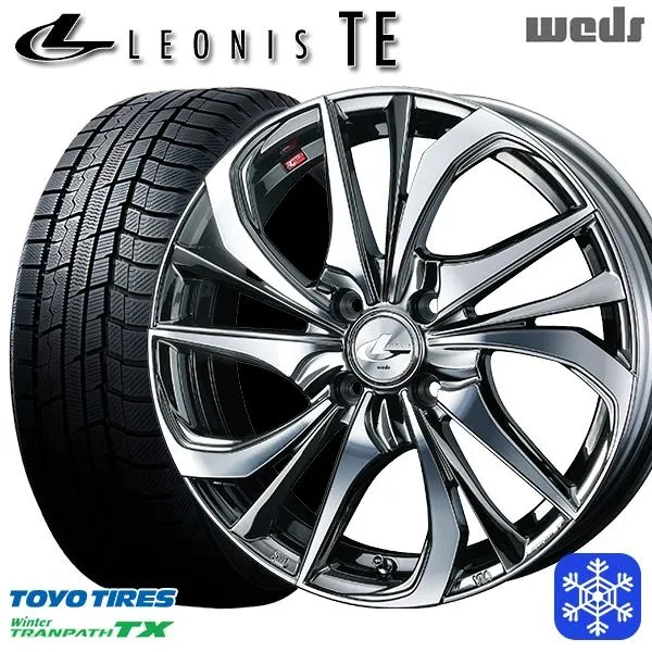 ハスラー 165/60R15インチ TOYO トーヨー ウィンター トランパス TX 4H100 スタッドレスタイヤホイール4本セット ウェッズ レオニス TE BMCMC