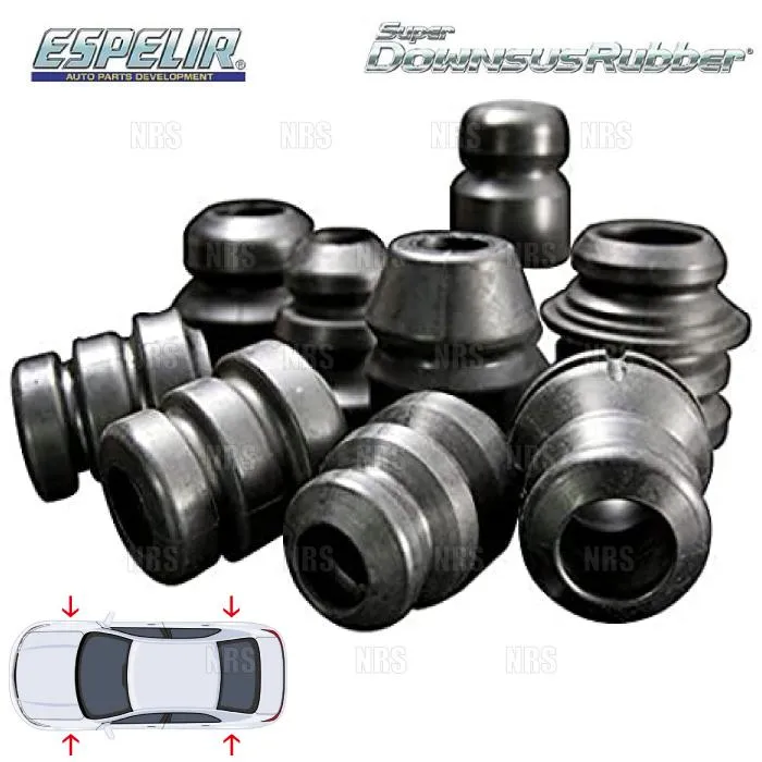ESPELIR エスペリア スーパーダウンサスラバー (前後セット) ディアスワゴン S321N/S331N KF H29/11〜 2WD/4WD車 (BR-4168F/BR-4168R