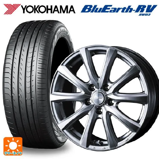 送料無料 サマータイヤホイールセット 215/45R17 91W XL ヨコハマ ブルーアース RV03 ウェッズ ジョーカー スマッシュ 17-7J