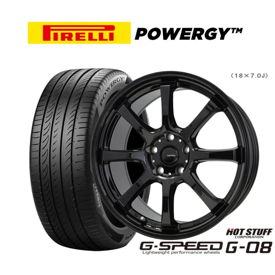 サマータイヤ ホイール4本セット ホットスタッフ G.speed G-08 ピレリ POWERGY (パワジー) 175/65R15
