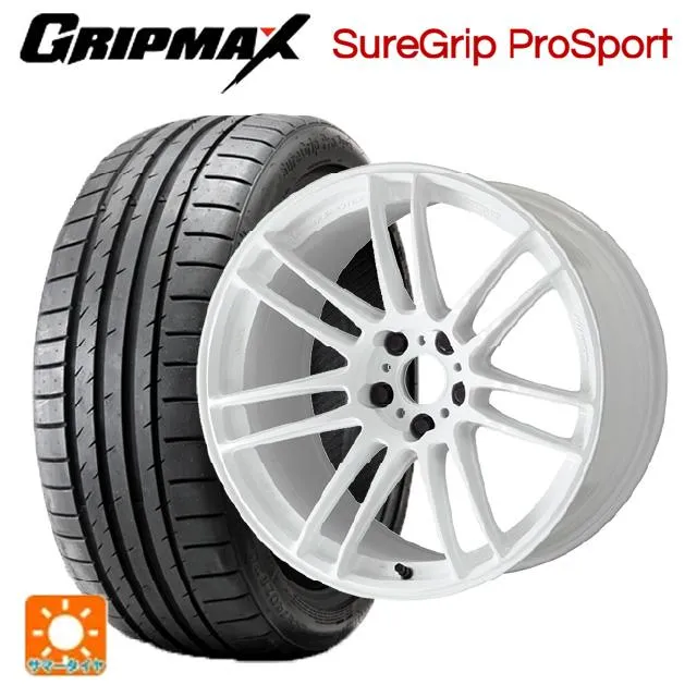 送料無料 サマータイヤホイールセット 225/40R19 93Y XL グリップマックス シュアグリップ プロスポーツ ブラックレター ワーク エモー