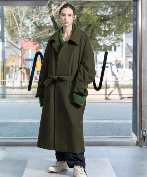 コート ジャケット 「VOAAOV」S100 WOOL BEAVER LONG COAT メンズ レディース