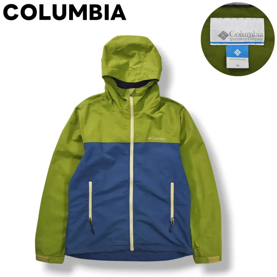 コロンビア COLUMBIA ヴィザボナパス ジャケット ナイロン ジャケット マウンテン パーカー ジャンパー M グリーン x ネイビー アウトドア ウェア メンズ