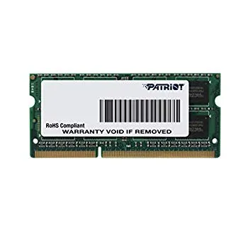 【中古】(未使用･未開封品) PATRIOT ノート用メモリ 低電圧1.35V (1.5V両対応) 「片面4枚実装」 DDR3L-1600 4GB 204pin SO-DIMM 永久保証 PSD34G1600L81S 60wa65s