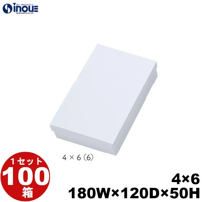 和菓子進物箱 紙箱 パッケージ 化粧箱 白【4×6(6)】カップ個6用 180W×120D×50H 1セット100枚