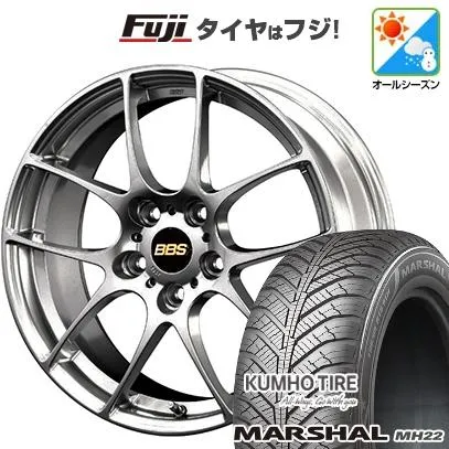 【新品国産車用5穴100】 | オールシーズンタイヤ ホイール4本セット | 215/45R17 | マーシャル MH22(限定) | BBS JAPAN RF | 7.5J 17インチ