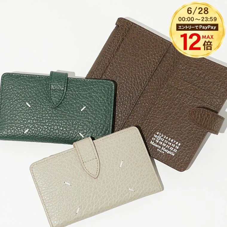 メゾンマルジェラ Maison Margiela メンズ レディース 2つ折り財布 SA1VX0019 P4455 BOTTLE GREEN T7162 FIELD T2181 STONE T8039 26ss
