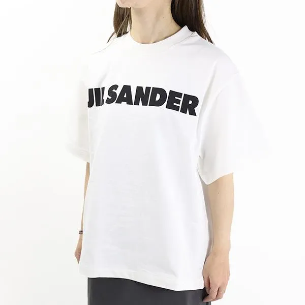 JIL SANDER ジルサンダー T-SHIRT Tシャツ ロゴTシャツ クルーネック プリントロゴ コットン カットソー レディース J02GC0001 J45047