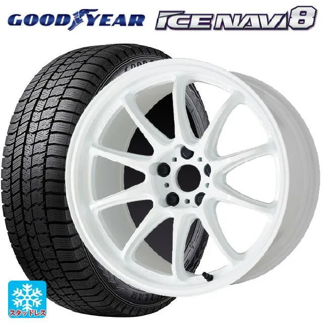 送料無料 スタッドレスタイヤホイール 4本セット 2025年製 205/50R17 93Q XL グッドイヤー アイスナビ8 ワーク エモーション Z