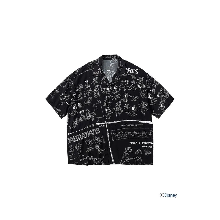 DISNEY MS / PC ALOHA COLLECTION ALOHA SHIRT / 101 DALMATIANS / BLACK (DP-024-3966) Porter Classic(ポータークラシック)