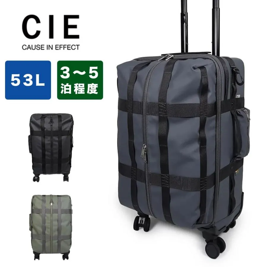 CIE キャリーケース スーツケース シー Mサイズ ソフト 53L 3泊  4泊 5泊 4輪 軽量 キャリーバッグ おしゃれ 軽い 旅行 GRID3 SOFT TROLLEY 212500