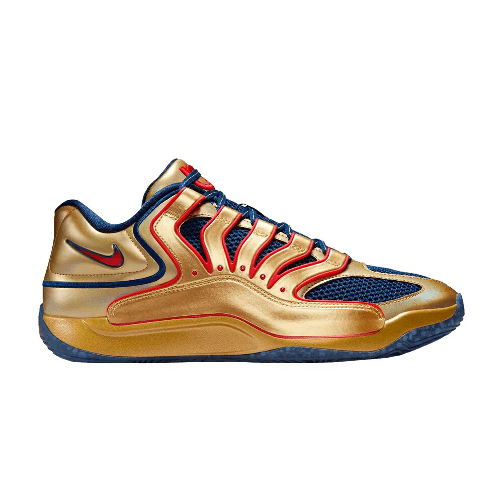 ナイキ ゴールド 青色 ブルー 白色 ホワイト IMMORTALIZED PACK スニーカー メンズ NIKE KD 18 / METALLIC GOLD BLUE VOID WHITE