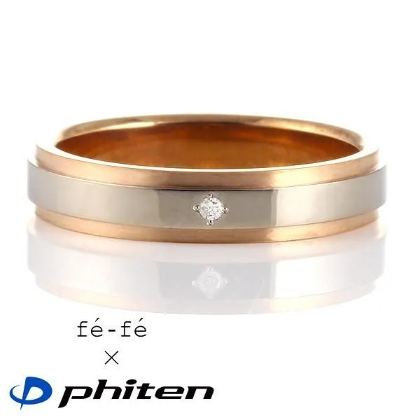 指輪レディース 卓球 ダイヤモンド指輪 ファイテン Phiten チタン ダイヤモンド リング チタンリング レディース 正規品 オーダー爆買