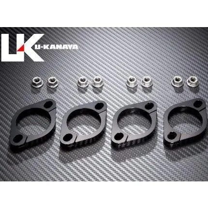 ZRX1200 DAEG（ダエグ） アルミ削り出しエキゾーストフランジ（ブラック）1台分 U-KANAYA