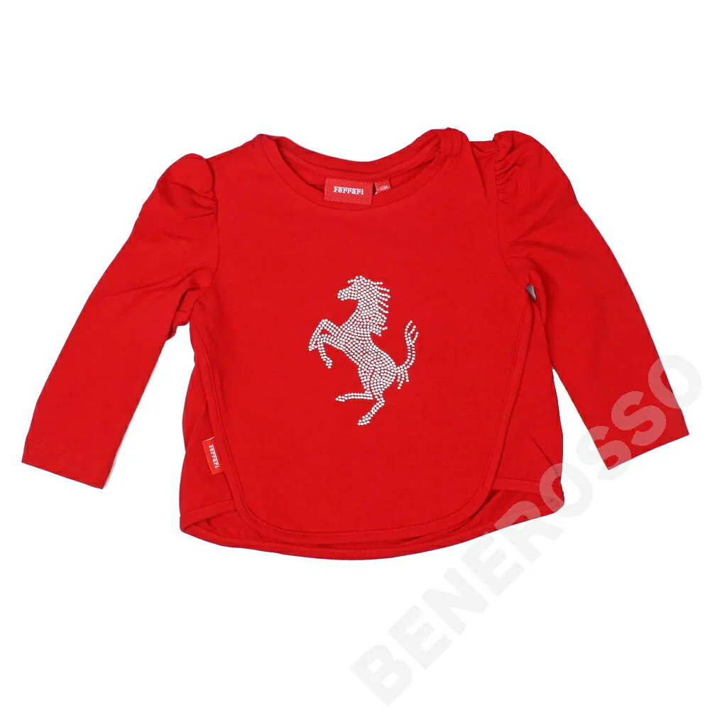 フェラーリ ベビー プランシングホース LS Tシャツ 12ヶ月 レッド