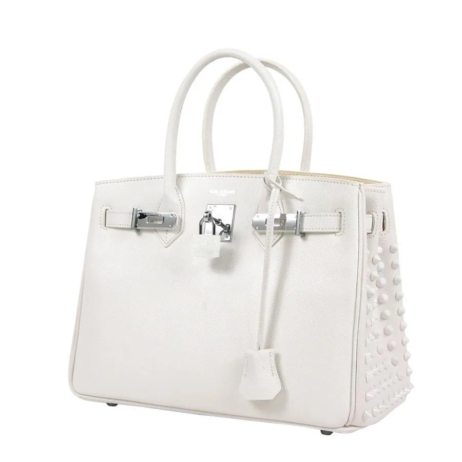 < OUTLET SALE 30%OFF> アンコキーヌ Anne Coquine メンズ レディース サイドスタッズ 30cm ホワイト 2246-1401-01 本革  プレゼント ギフト ラッピング