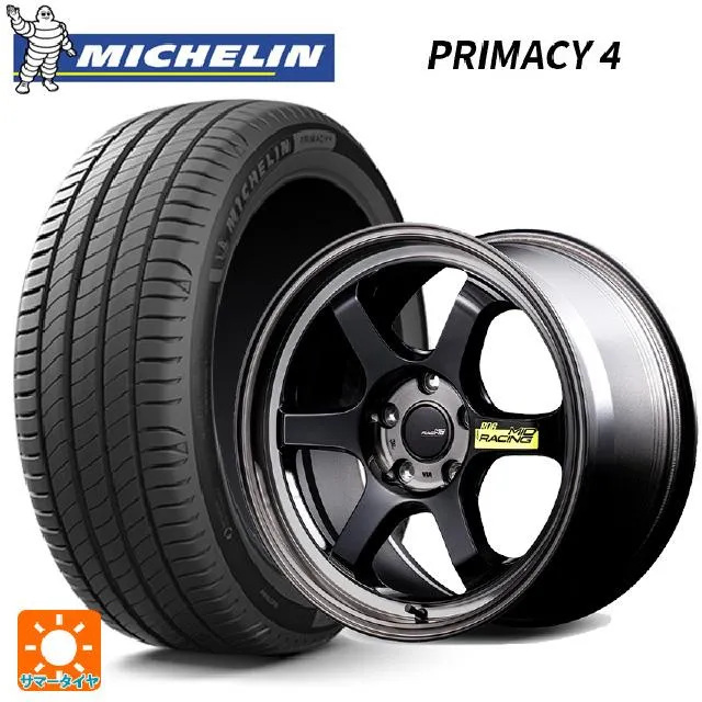 送料無料 サマータイヤホイール 4本セット 225/50R18 95V ミシュラン 正規品 プライマシー4 エムアイディー MIDレーシング R06