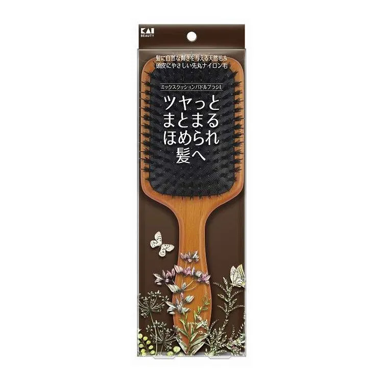 【単品9個セット】 KQ3194 ミックスクッションパドルブラシL 貝印 1個(代引不可)【送料無料】