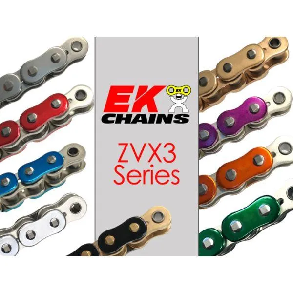 【USA在庫あり】 vtx525ZVX3-120KG Vortex Racing EK 525 ZVX3 Rivet Master 120 Links- Black Gold SP店