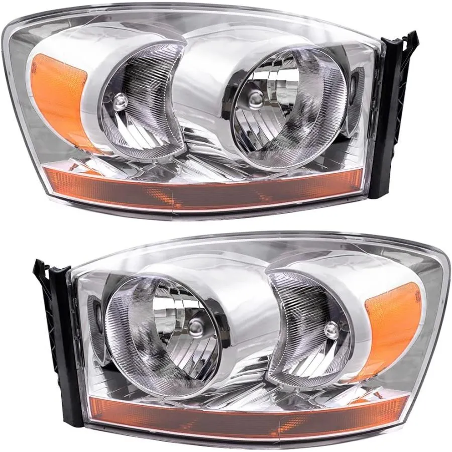 【並行輸入品】EPIC LIGHTING OEスタイル交換用ヘッドライトアセンブリ ダッジ2006 R1500 Mega Cab R2500 R350