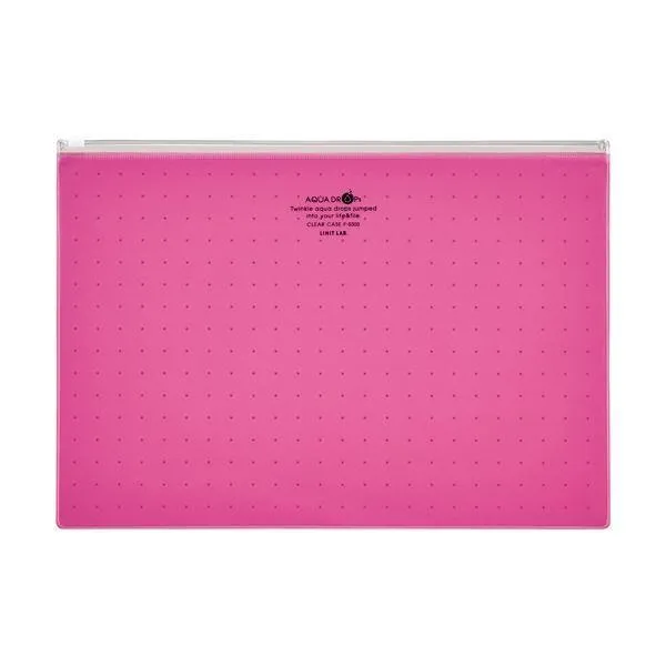 (まとめ) リヒトラブ AQUA DROPs クリヤーケース A4ヨコ 赤 F-5303-3 1枚 〔×50セット〕[21]