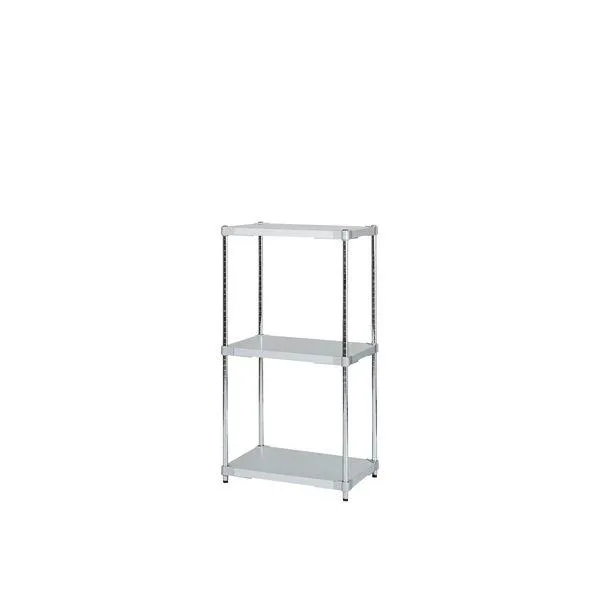 収納棚 46×60cm 3段 H120cm 日本製 耐熱 耐食 長期耐久性 ガルバリウム鋼板製 ガルバシェルフ リビング収納 組立式
