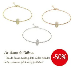 【送料無料】ジュエリー・アクセサリー パルセラマノデファティマコンブリランテスオロpulsera mano de fatima con brillantes oro 18 k