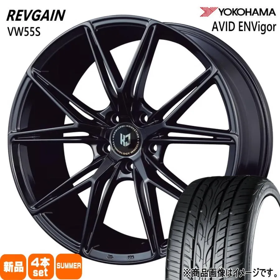 225/55R18 102W XL ヨコハマ AVID ENVigor S321 夏用 サマータイヤ REVGAIN VW55S デリカD:5 アウトランダー