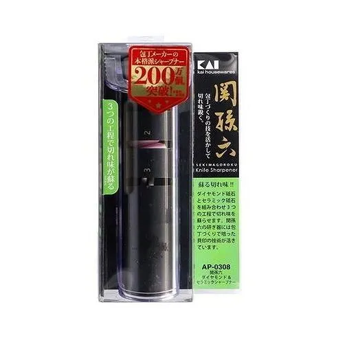 単品12個セット AP0308 関孫六ダイヤモンド\u0026セラミックシャープナー 貝印 代引不可
