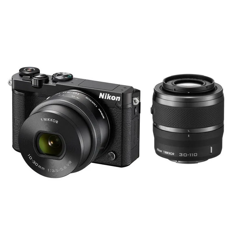 Nikon Nikon1 J5 ダブルズームキット ブラック 良品 動作確認済み 1ヶ月保証付 小型軽量 ミラーレス
