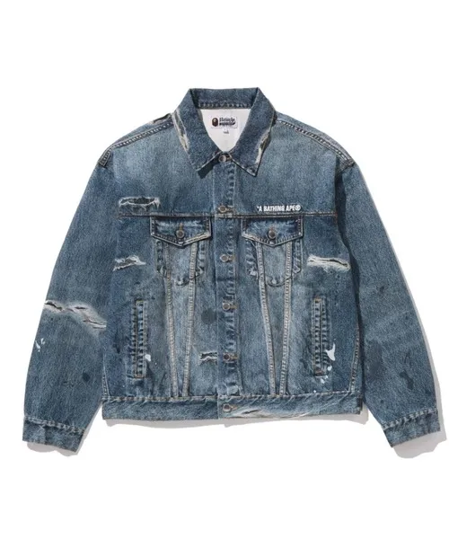 ミリタリージャケット モッズコート FAKE PRINT TRUCKER JACKET