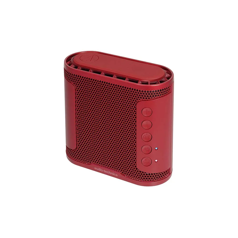 【中古】【非常に良い】オーディオテクニカ ワイヤレススピーカー Bluetooth レッド AT-SBS50BT RD