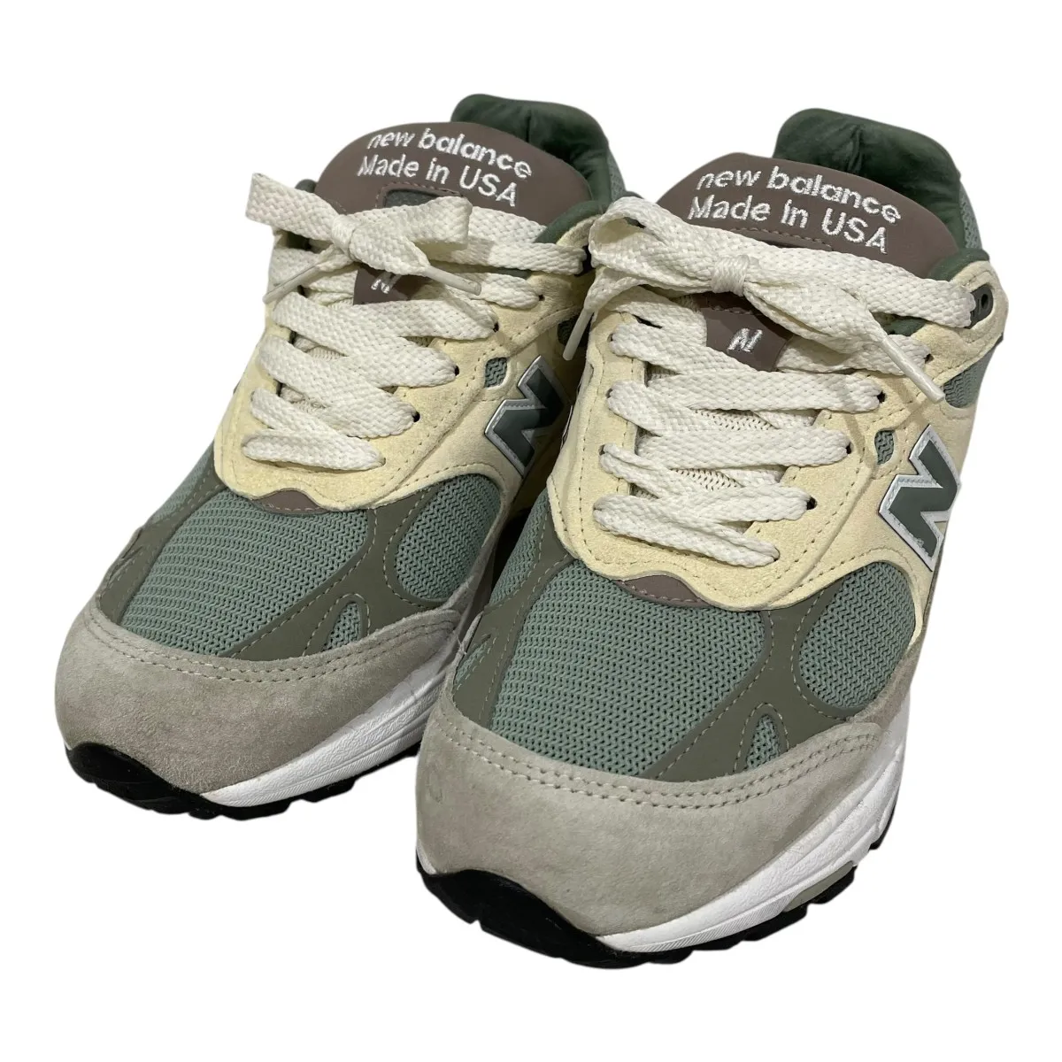 【中古】<br>NEW BALANCE×KITH<br>スニーカー MR993KT1 MADE IN USA グレー・アイボリー サイズ：26cm<br>【価格見直し】