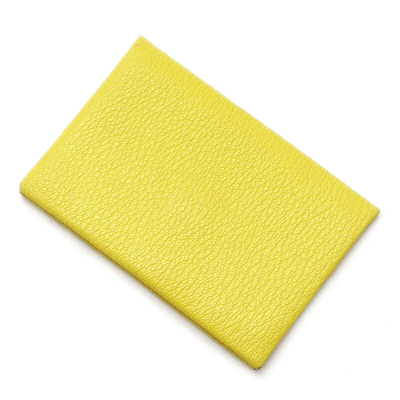 【中古】エルメス HERMES カルヴィ カードケース イエロー系 C刻印 2018年製【質屋鑑定品】