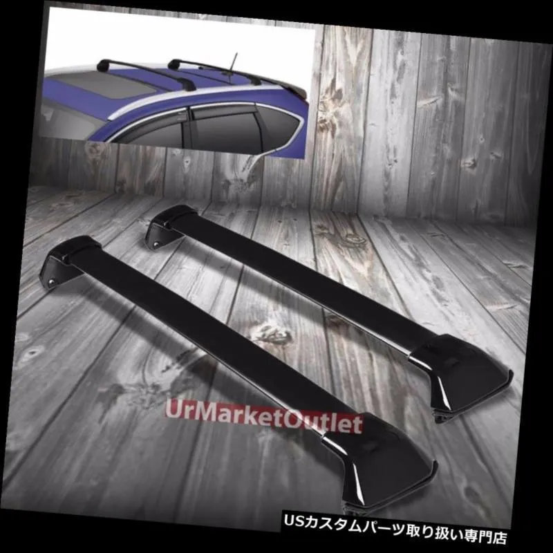 USカーゴ、ルーフ キャリア OEフィットマットブラックルーフラック荷物/バッグカーゴレールクロスバーバーfor 12-15 CR-V  OE Fit