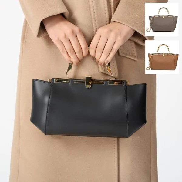 ザンケッティ ハンドバッグ 3WAY グレー レディース ZANCHETTI 20AM 718 190 AMLETO 20 TAUPE ストラップ付き